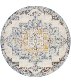 Livabliss Ankara AKR2309 Ice Blue Medium Gray Area Rug 7 ft. 10 in. Round Round