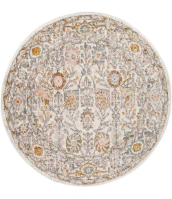 Livabliss Ankara AKR2332 Pale Pink Ivory Area Rug 7 ft. 10 in. Round
