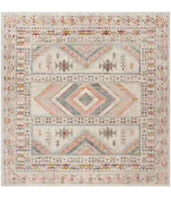 Livabliss Ankara AKR2336 Dusty Pink Sky Blue Area Rug 6 ft. 7 in. Square Square