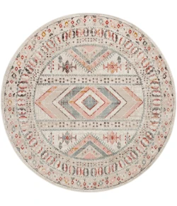 Livabliss Ankara AKR2336 Dusty Pink Sky Blue Area Rug 7 ft. 10 in. Round Round