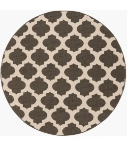 LIVABLISS Alfresco Black ALF-9584 7ft.3in. x 7ft.3in. Round Rug