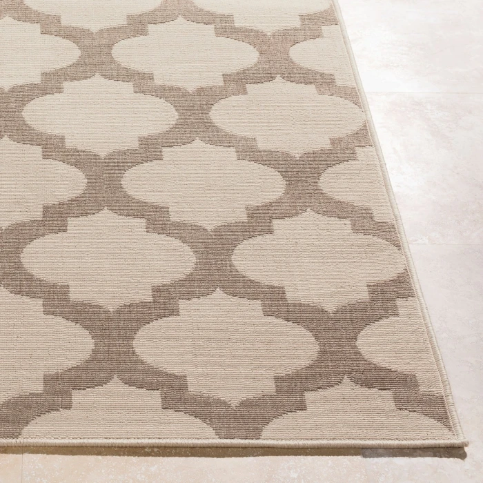 LIVABLISS Alfresco Beige ALF-9586 8ft.10in. x 8ft.10in. Round Rug