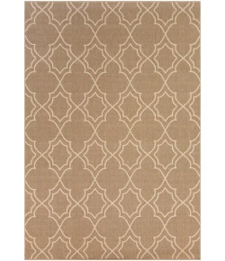 Livabliss Alfresco ALF9587 Camel Cream Area Rug 7 ft. 3 in. X 10 ft. 6 in. Rectangle