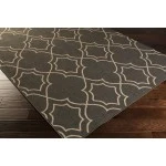 Livabliss Alfresco ALF9590 Black Camel Area Rug 8 ft. 10 in. Round