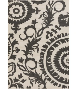 Livabliss Alfresco ALF9612 Black Cream Area Rug 8 ft. 10 in. X 12 ft. 10 in. Rectangle