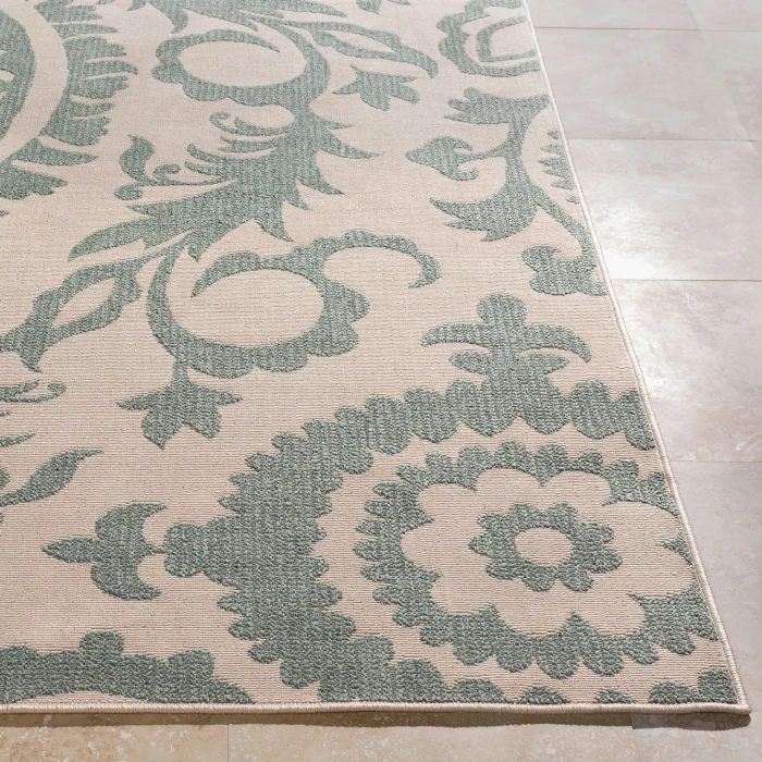 LIVABLISS Alfresco Dusty Sage ALF-9614 8ft.10in. x 8ft.10in. Round Rug