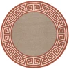 Livabliss Alfresco ALF9628 Rust Brown Area Rug 8 ft. 10 in. X 8 ft. 10 in. Round