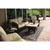 Livabliss Alfresco ALF9630 Black Camel Area Rug 8 ft. 10 in. Round