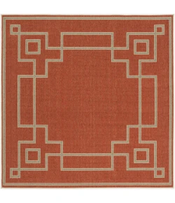 LIVABLISS Alfresco Red ALF-9631 7ft.3in. x 7ft.3in. Square Rug