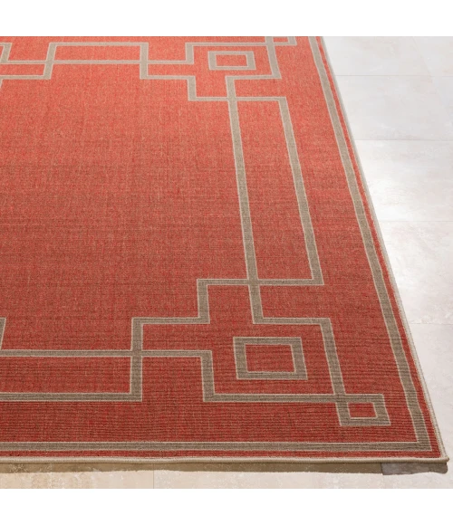 LIVABLISS Alfresco Red ALF-9631 7ft.3in. x 7ft.3in. Round Rug