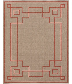 Livabliss Alfresco ALF9633 Rust Camel Area Rug 8 ft. 10 in. Square