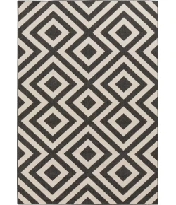 Livabliss Alfresco ALF9639 Black Cream Area Rug 8 ft. 10 in. Square