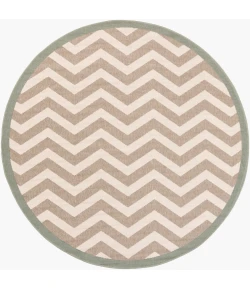 LIVABLISS Alfresco Brown ALF-9645 8ft.10in. x 8ft.10in. Round Rug