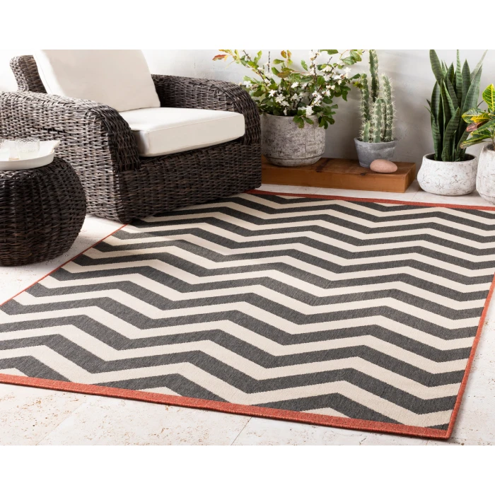 Alfresco ALF-9646 3'7" x 5'7" Machine Woven Rug