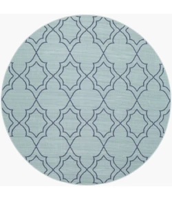 Livabliss Alfresco Pale Blue ALF-9652 7 ft. 3 in. X 7 ft. 3 in. Round Rug