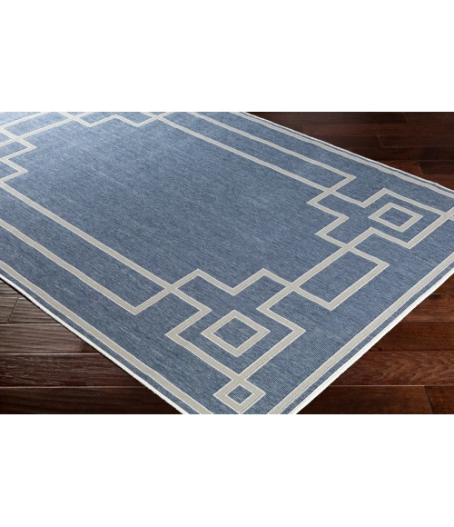 LIVABLISS Alfresco Dark Blue ALF-9654 7ft.3in. x 7ft.3in. Round Rug