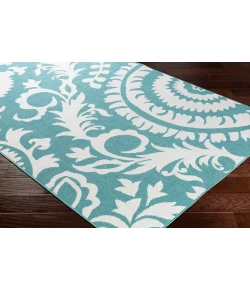 LIVABLISS Alfresco Teal ALF-9659 8ft.10in. x 8ft.10in. Round Rug