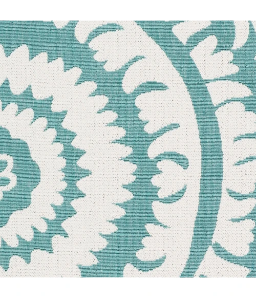 LIVABLISS Alfresco Teal ALF-9659 8ft.10in. x 8ft.10in. Round Rug