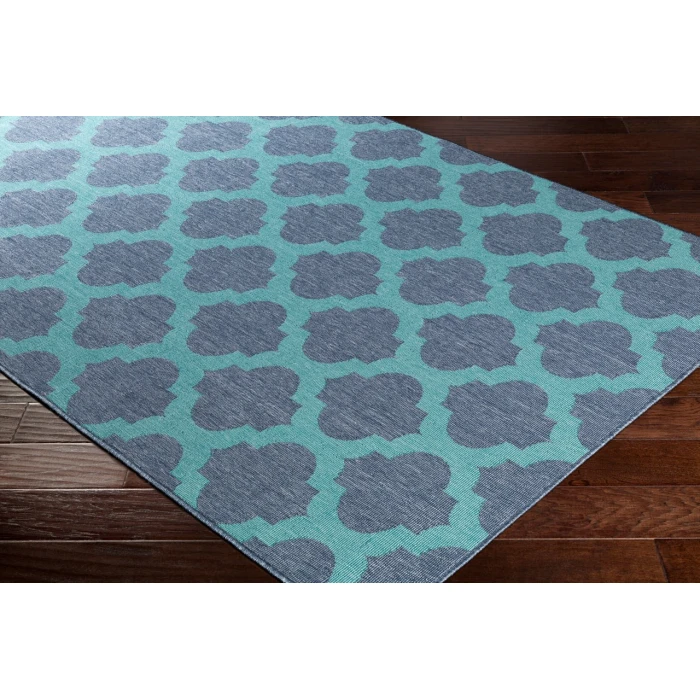 LIVABLISS Alfresco Navy ALF-9663 8ft.10in. x 8ft.10in. Round Rug