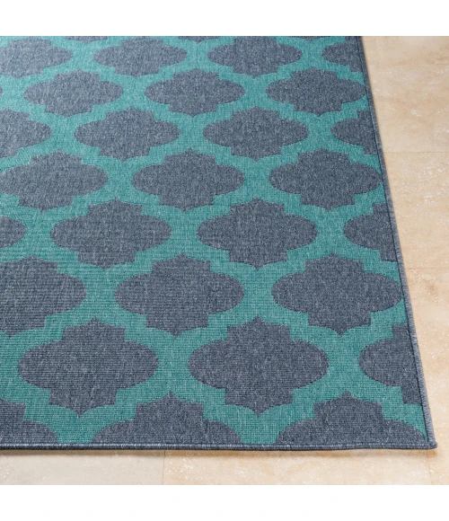 LIVABLISS Alfresco Navy ALF-9663 8ft.10in. x 8ft.10in. Round Rug