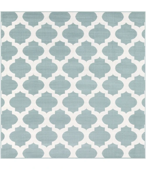 LIVABLISS Alfresco Pale Blue ALF-9664 7ft.3in. x 7ft.3in. Square Rug