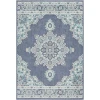 Livabliss Alfresco ALF9670 Charcoal Aqua Area Rug 8 ft. 10 in. Round