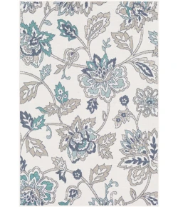 Livabliss Alfresco ALF9674 Aqua Taupe Area Rug 7 ft. 3 in. Square