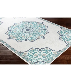 LIVABLISS Alfresco Teal ALF-9677 7ft.3in. x 7ft.3in. Square Rug