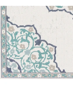 LIVABLISS Alfresco Teal ALF-9677 7ft.3in. x 7ft.3in. Square Rug