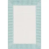 Livabliss Alfresco ALF9680 Teal White Area Rug 8 ft. 10 in. Square