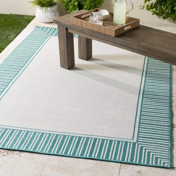 LIVABLISS Alfresco Teal ALF-9680 2ft.5in. x 11ft.10in. Rect. Rug