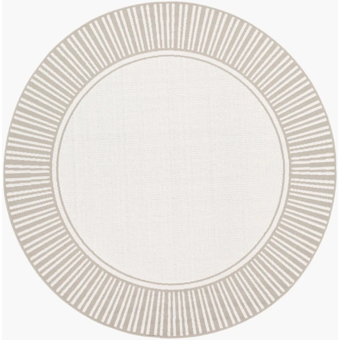 LIVABLISS Alfresco Taupe ALF-9681 7ft.3in. x 7ft.3in. Round Rug