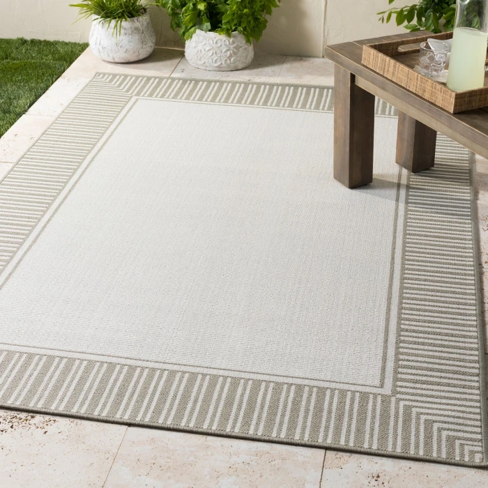 LIVABLISS Alfresco Taupe ALF-9681 7ft.3in. x 7ft.3in. Round Rug