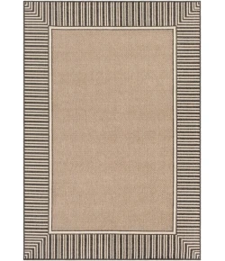 Livabliss Alfresco ALF9684 Camel Black Area Rug 8 ft. 10 in. Square