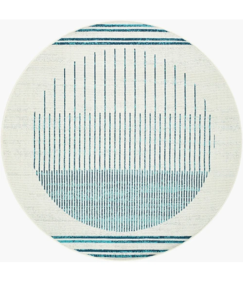 LIVABLISS Alfresco Ivory ALF-9692 7ft.3in. x 7ft.3in. Round Rug