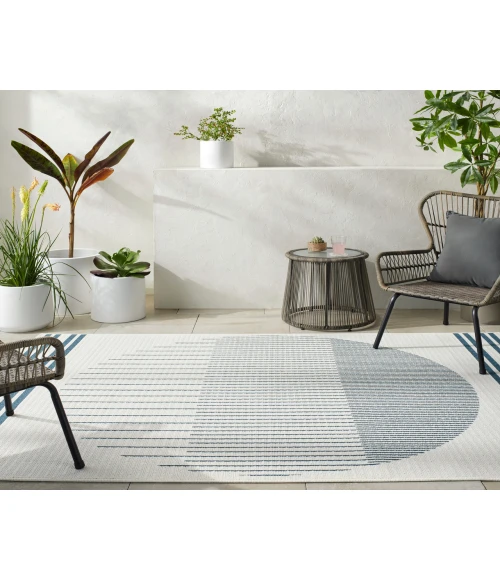 Alfresco ALF-9693 53" x 53" Machine Woven Rug