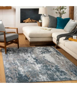 Livabliss Allegro ALG2306 Ivory Sky Blue Area Rug 5 ft. 3 in. X 7 ft. Rectangle