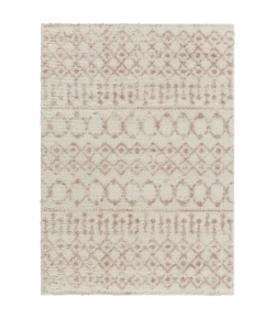 Livabliss Aliyah Shag ALH2301 Cream Pale Pink Area Rug 6 ft. 7 in. X 9 ft. Rectangle