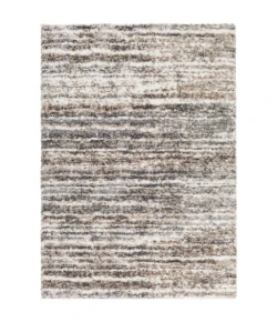 Livabliss Aliyah Shag ALH2307 Charcoal Cream Area Rug 5 ft. 3 in. X 7 ft. 3 in. Rectangle