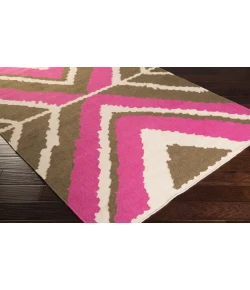 Surya Alameda AMD1025 Bright Pink Dark Brown Area Rug 8 ft. X 11 ft. Rectangle