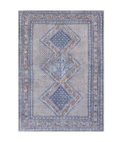 Livabliss Amelie AML2323 Navy Medium Gray Area Rug 2 ft. X 2 ft. 11 in. Rectangle