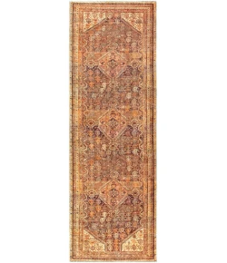 Livabliss Amelie AML2333 Dark Brown Saffron Area Rug 2 ft. 7 in. X 7 ft. 10 in. Runner