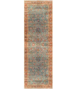 Livabliss Amelie AML2356 Deep Teal Burgundy Area Rug 2 ft. 7 in. X 7 ft. 10 in. Runner