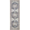 Livabliss Amelie AML2360 Ink Blue Medium Brown Area Rug 2 ft. 7 in. X 18 ft. Runner
