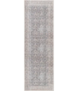 Livabliss Amelie AML2387 Black Blush Area Rug 2 ft. 7 in. X 7 ft. 10 in. Runner