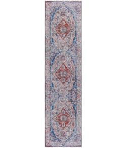 Livabliss Atlanta ANL2300 Off-White Blue Area Rug 2 ft. 7 in. X 12 ft. Runner