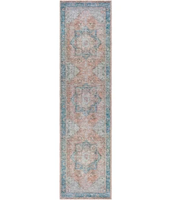 Livabliss Atlanta ANL2304 Brown Dark Green Area Rug 2 ft. 7 in. X 12 ft. Runner