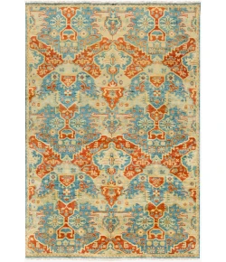 Surya Antolya ANT9712 Sky Blue Burnt Orange Area Rug 5 ft. 6 in. X 8 ft. 6 in. Rectangle