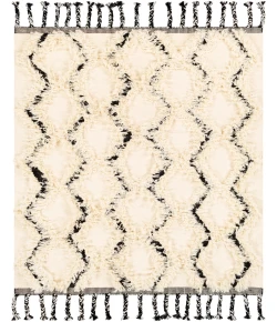 Livabliss Apache APA2300 Cream Black Area Rug 9 ft. X 12 ft. Rectangle