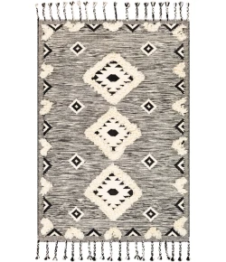 Livabliss Apache APA2302 Black Cream Area Rug 5 ft. X 7 ft. 6 in. Rectangle